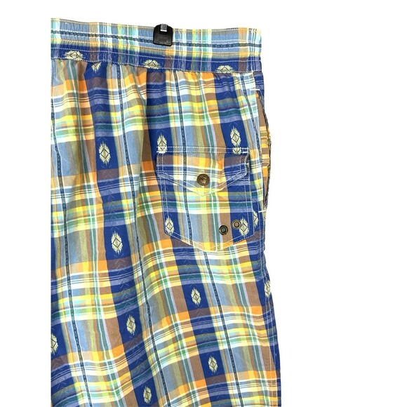 Vintage 90s Polo Ralph Lauren Tribal Aztec LINED Swim Trunks Mens 2XB Big Retro - Picture 4 of 8